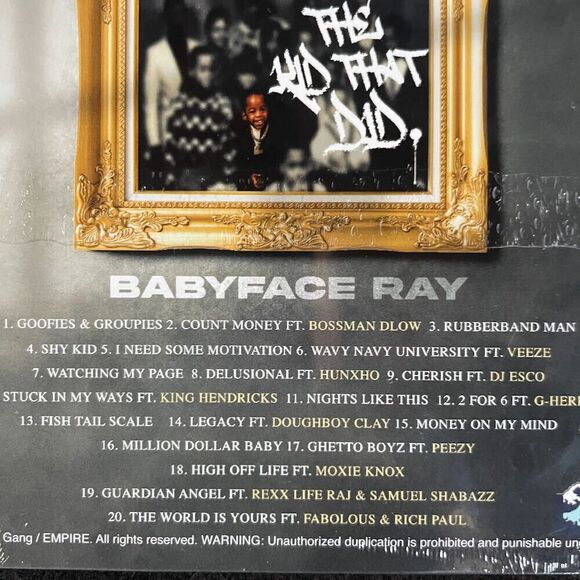 Babyface Ray , The Kid That Did , NEW, Compact Disc, CD, Wavy Gang, 2024 - Picture 3 of 3